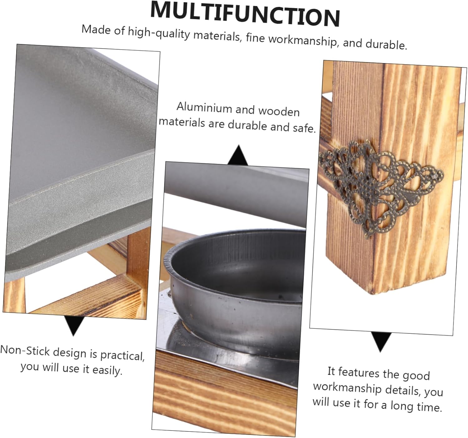 Multifunctional Non Stick Fish Grill Plate Small Japanese Style Roast Bbq Plate Portable Rack Easy Clean for Home and Store Use