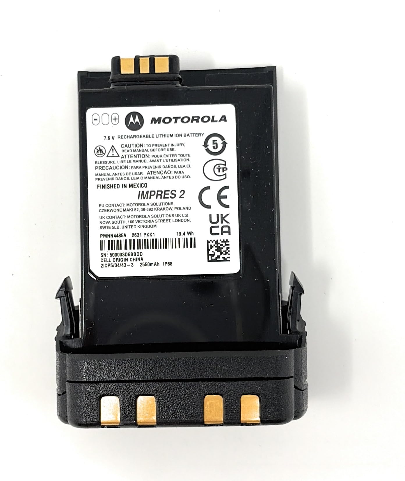 Amazon.com: PMNN4485A PMNN4485 - Motorola IMPRES 2 LiIon Battery