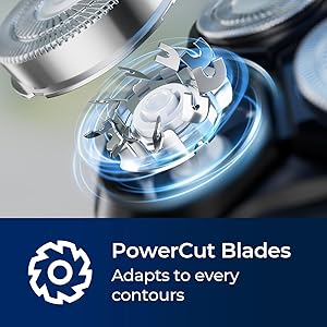 rategist Cordless Electric Razor for Men: 3-in-1 Shaver for Beard/Nose/Sideburns - IPX7 Waterproof Travel Kit - Turbo Speed & Precision Blades