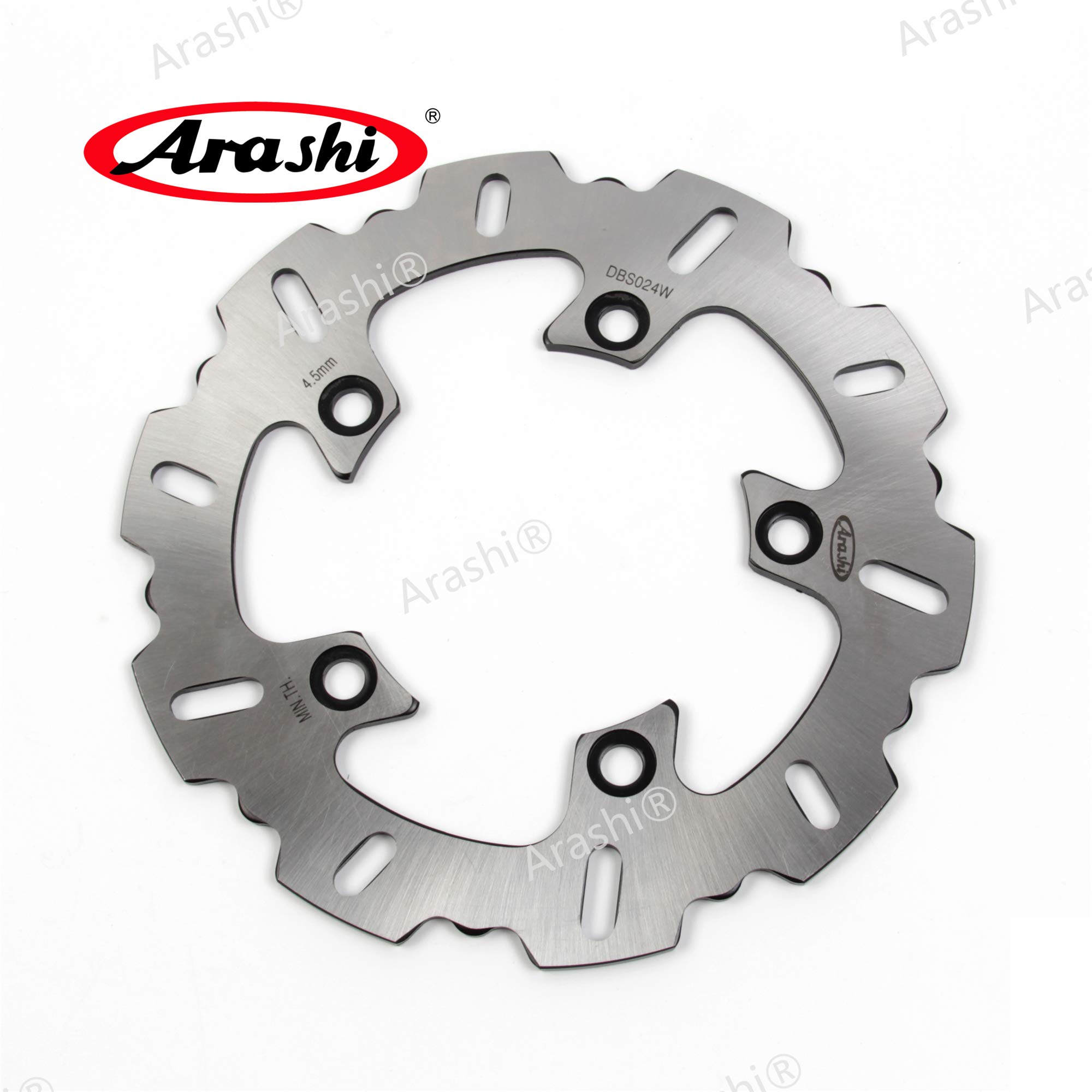 Arashi Rear Brake Disc Rotors for Yamaha YZF R1 2004-2020 R6 2003-2019 / R1M 2015-2020 / MT10 FZ10 2016-2020 ABS / MT10 SP 2017-2018 Motorcycle Replacement Accessories Silver