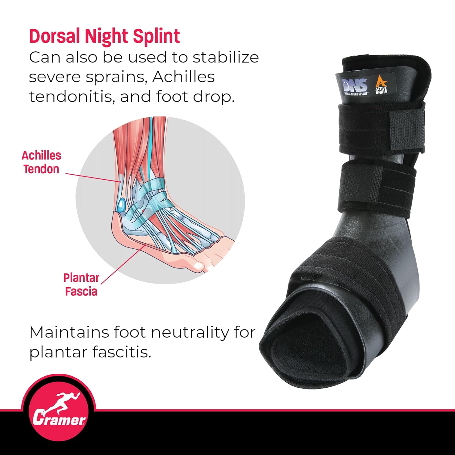 Cramer Dorsal Night Splint, DNS, Large, for Effective Relief From Plantar Fasciitis Aches and Arch Foot Aches - Image 4