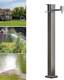 Grifo de agua de pie para columna exterior, grifo anticongelante independiente para fuente de hidratación, grifo vertical cuadrado de acero inoxidable 304 para riego y lavado de jardín, granja y patio