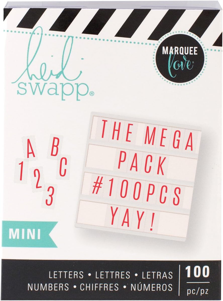 Heidi Swapp 313738 Mini Pack Lightbox-Mega-Red (100 Pieces)