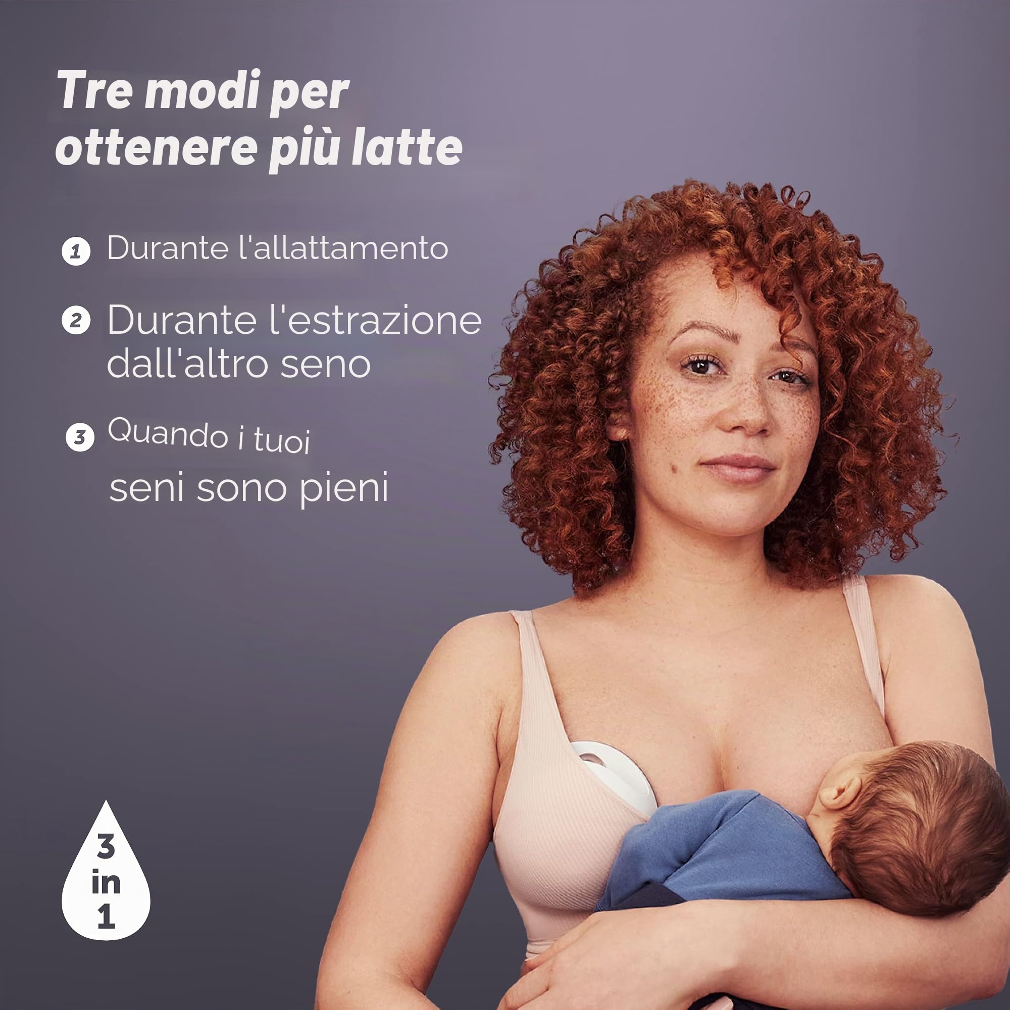 Elvie Tiralatte manuale indossabile – Elvie Curve – aspirazione naturale – mani libere, a prova di calcio, pompa portatile – in reggiseno per esprimere delicatamente durante l'allattamento o il