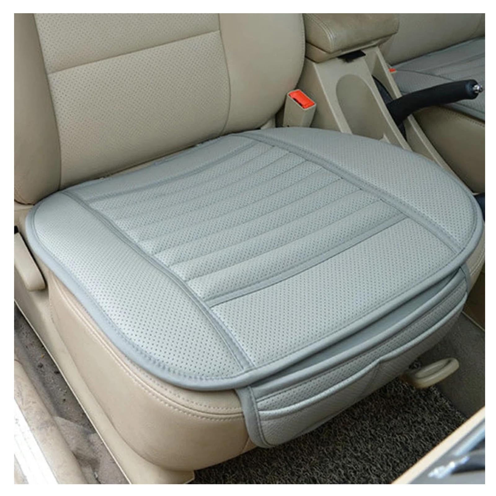 CGREAGH Car Seat Cushions, for Fiat Abarth 595 Abarth 500 abarth 124 spider Car Seat Protector Mat Driver Seat Cover Pad Breathable PU Leather Pockets Storage,B