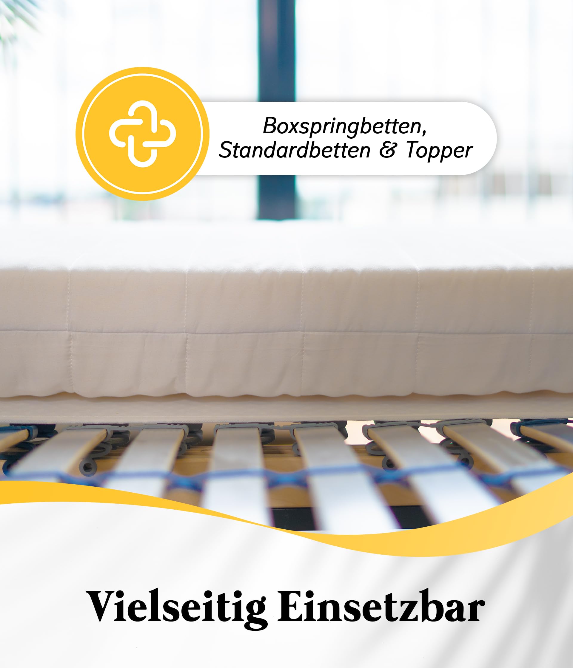 Medicline Noppenschoner Matratzenunterlage, Matratzenschoner rutschfest, Noppe, Antirutschmatte für Boxspringbett,Topper & Matratzen, schützende Matratzen-Unterlage, Auflage Lattenrost (2x90x200)