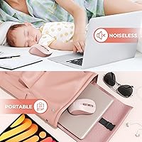 Vista 5 de seenda Ratón inalámbrico Bluetooth, Bluetooth y modo dual USB de 2.4G, clics silenciosos, seguimiento suave, 3 niveles ajustables 1600 DPI, mouse