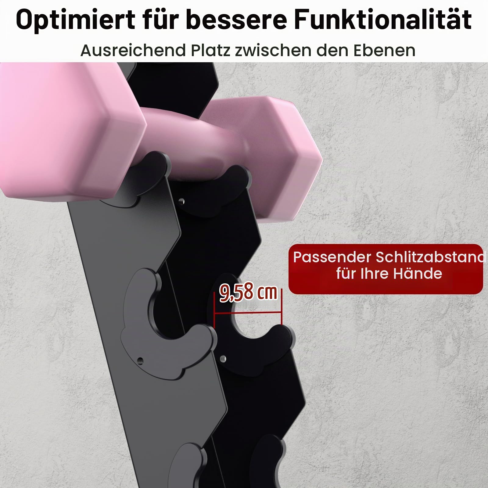 JX FITNESS Hantelständer Fitness A-Rahmen Hantelständer - 6-stöckiges Gewichtsregal für Hanteln - Nur Ständer