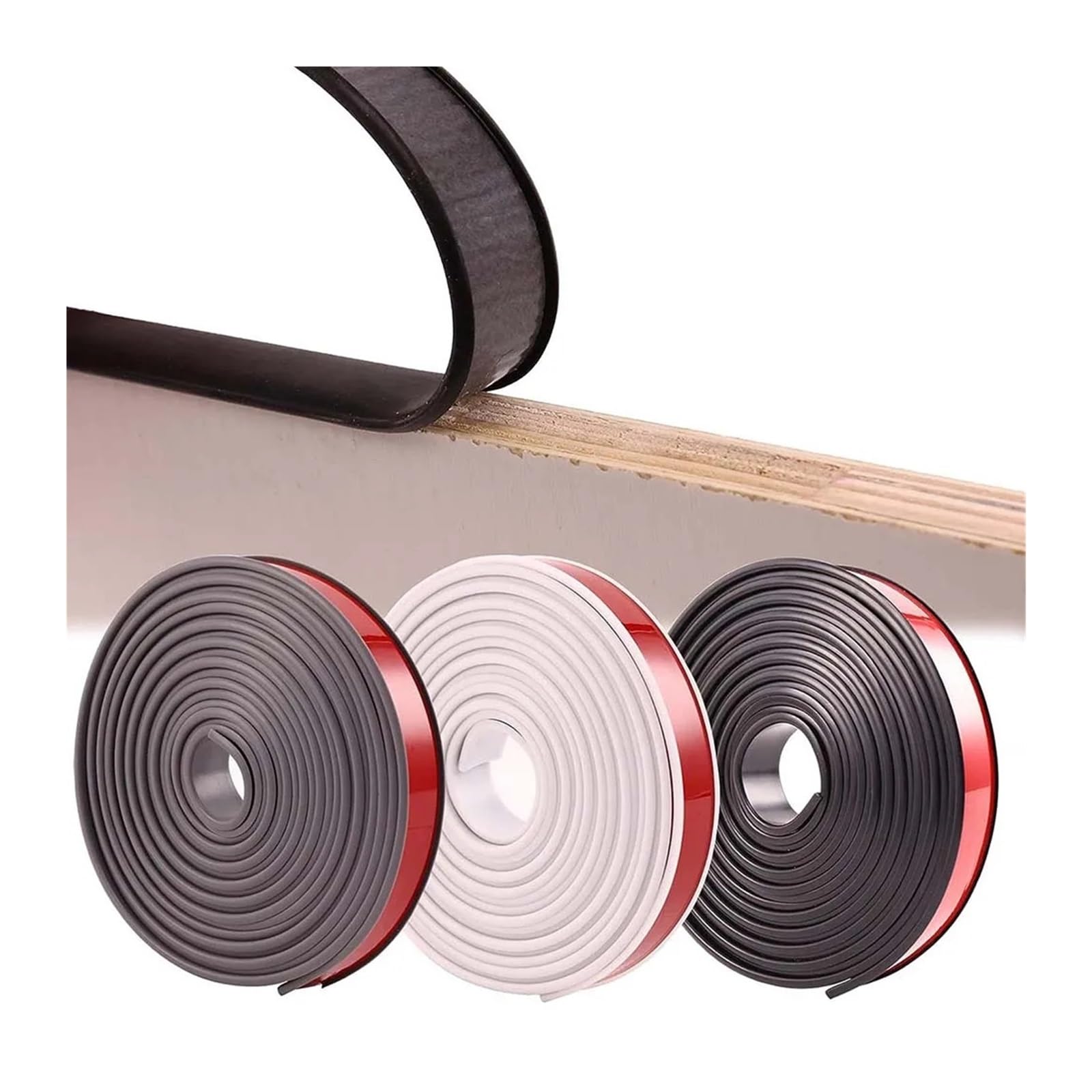 U-Shaped Channel Rubber Edge Trim, Self Adhesive U Channel, Shaped, Banding for Plywood, Woods, Shelf, Cabinet, Countertop(Gray,10M_U_14MM)