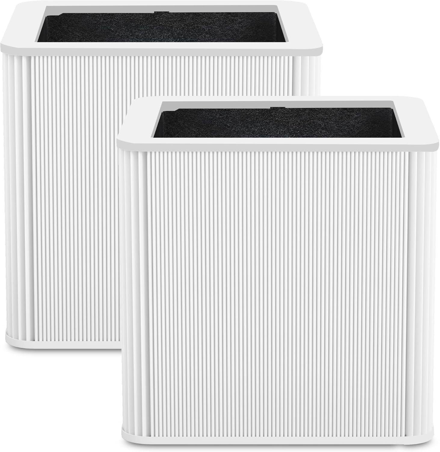 2 Pack 211+ Filter Replacement Compatible with Blue Pure 211+ Air Purifier, 2-Stage Filtration System of H13 True Filter & Activated Carbon Filter