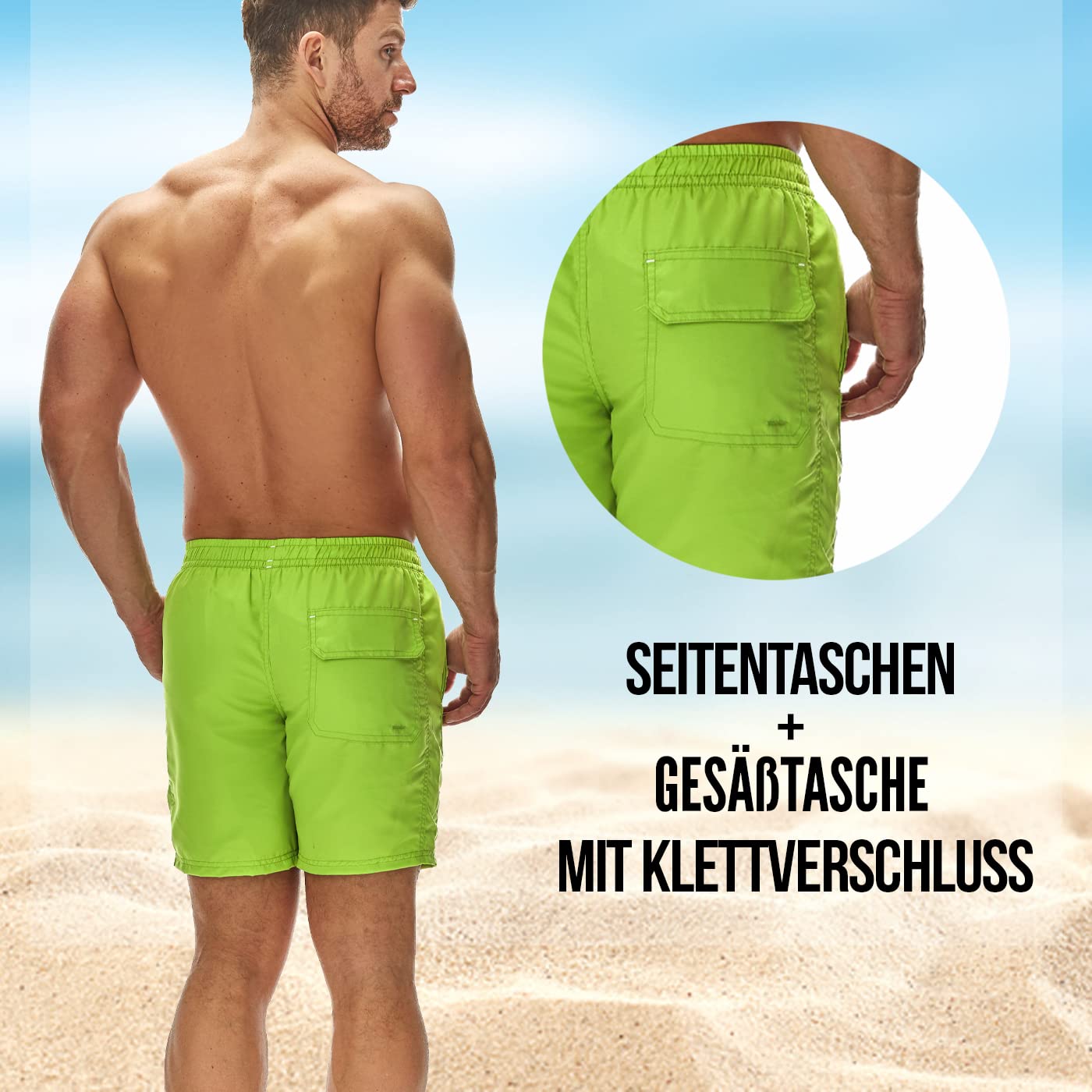 Zagano bañador Hombre Bañadores de natación Pantalones Corto de los Hombres de Secado rápido Playa Surf Corriendo Boxeadores Ligero Shorts