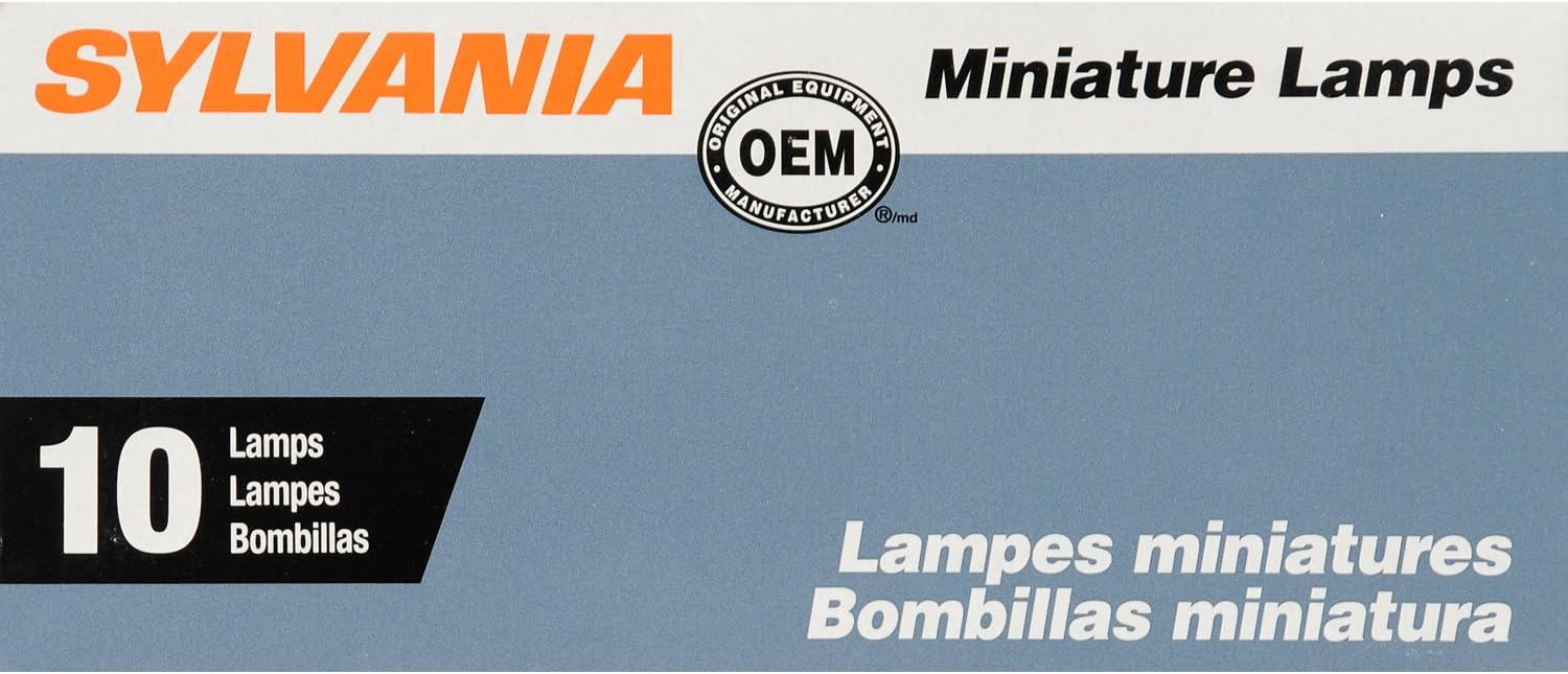 SYLVANIA 1076 Basic Miniature Bulb, (Contains 10 Bulbs)