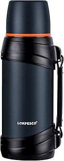 Travel Flasks for Hot and Cold Drinks 2L/70oz, Stainless Steel Vacuum Insulated Flask, Thermal Carafe Flask, Hot Water Bottles with Drinking Mug for Hiking/Camping and More (Navy, 2L)