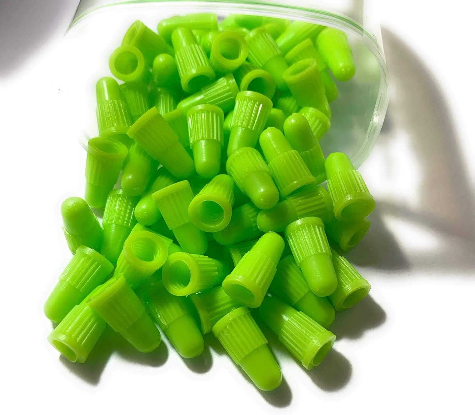 Colored Bicycle Presta Valve Caps/Bicycle Dust Caps (12 Count Bag Lime)