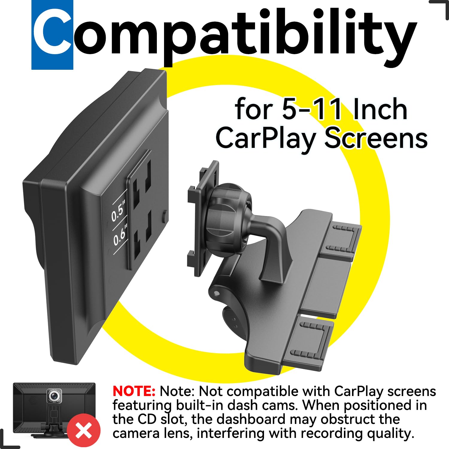 Soporte de coche con ranura para CD para pantalla de monitor portátil