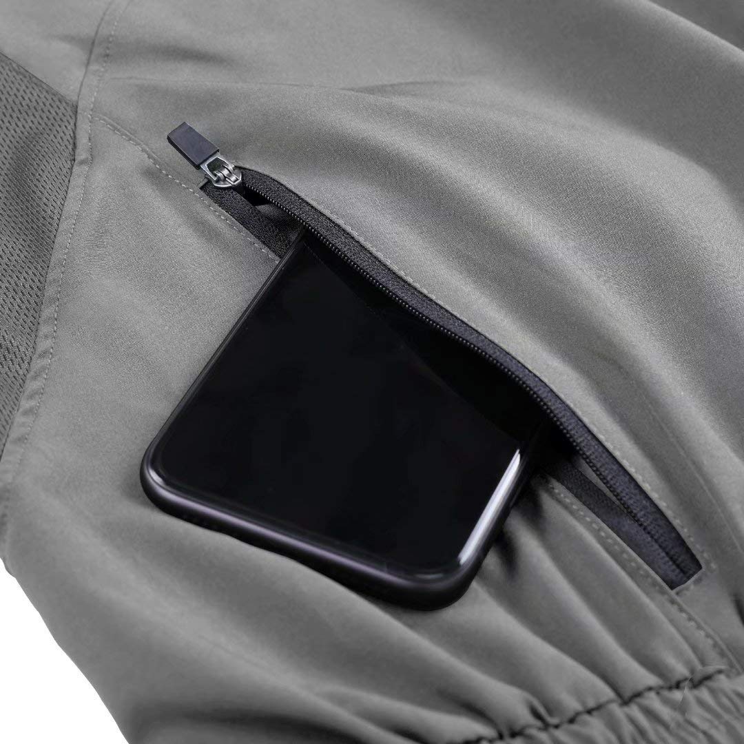 HMIYA Pantaloncini Running Uomo Leggero Sportivi Shorts Asciugatura Veloce Palestra Corsa Calzoncini con Tasca con Cerniera