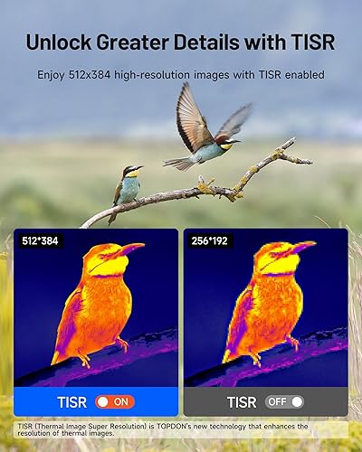 Miniatura 12 de TOPDON TC001 Cámara de imágenes térmicas Android, 512x384 Super IR Resolución termográfica con análisis secundario, informe de prueba, alarma de Gris