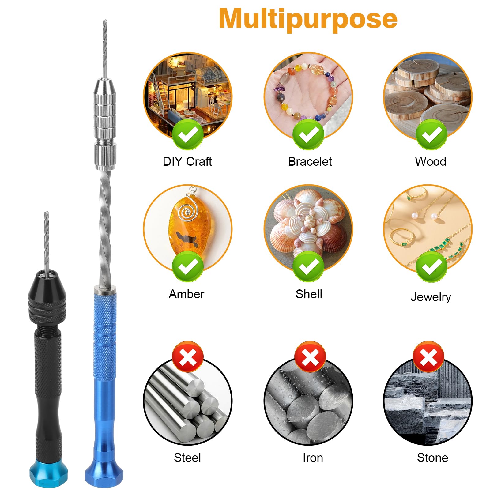 Mini Pin Vise Drill Set - 28 Bits for Jewelry & DIY -5