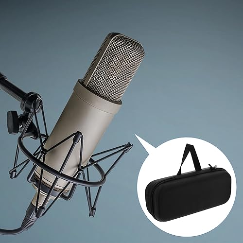 Miniatura 7 de Happyyami Funda de micrófono inalámbrico para micrófono portátil, carcasa dura, almacenamiento de bolso para proyector, funda de micrófono,