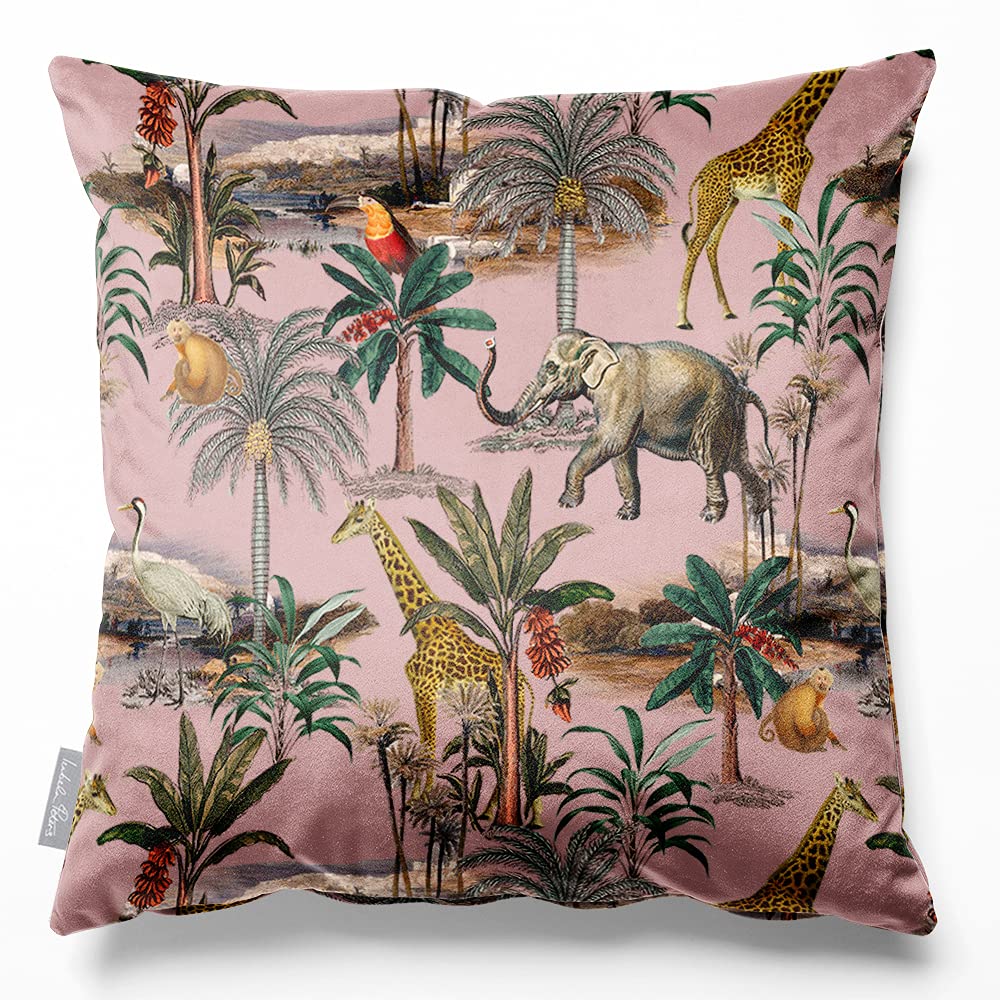 Izabela Peters Rosewater Velvet Cushions - Eco-Friendly, 50 Cm, Safari Voyage - Chair & Sofa Cushions