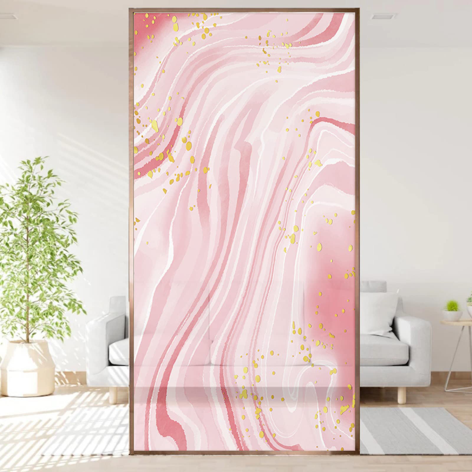 Pellicola per finestre in vetro colorato di dimensioni personalizzate Adesivi Mucha adesivo statico per cucina, bagno, camera da letto, porta scorrevole in vetro, decorazioni per la casa  15
