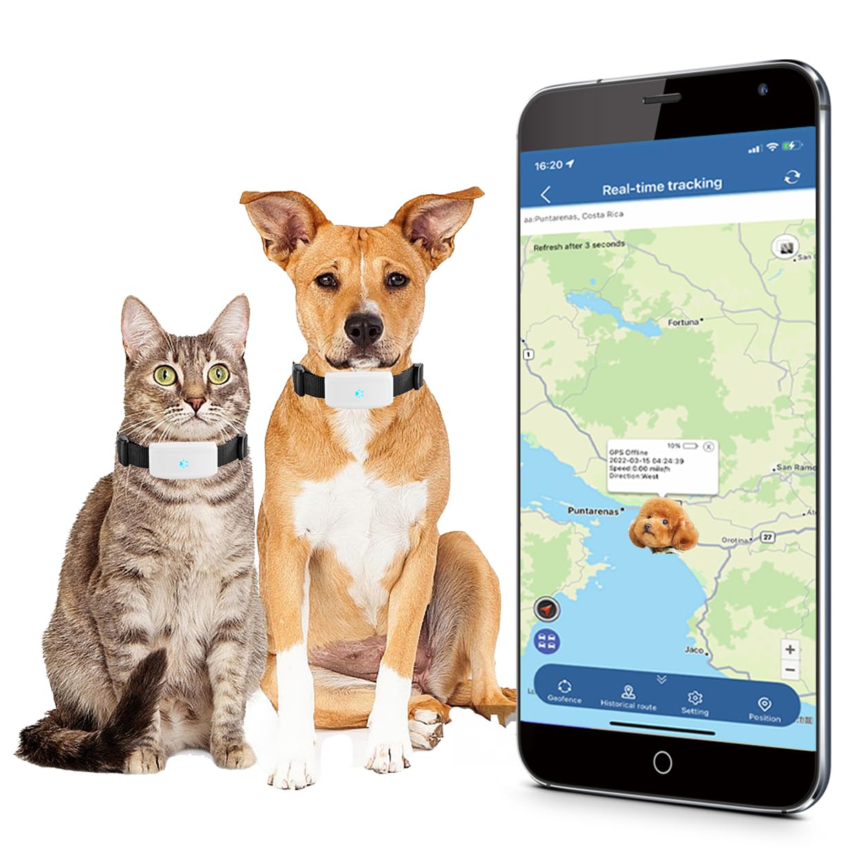 Traceur GPS Helix GP90 - Anti-vol, Anti-perte, Suivi En Temps Réel Pour Chien, Chat, Objets De Valeur