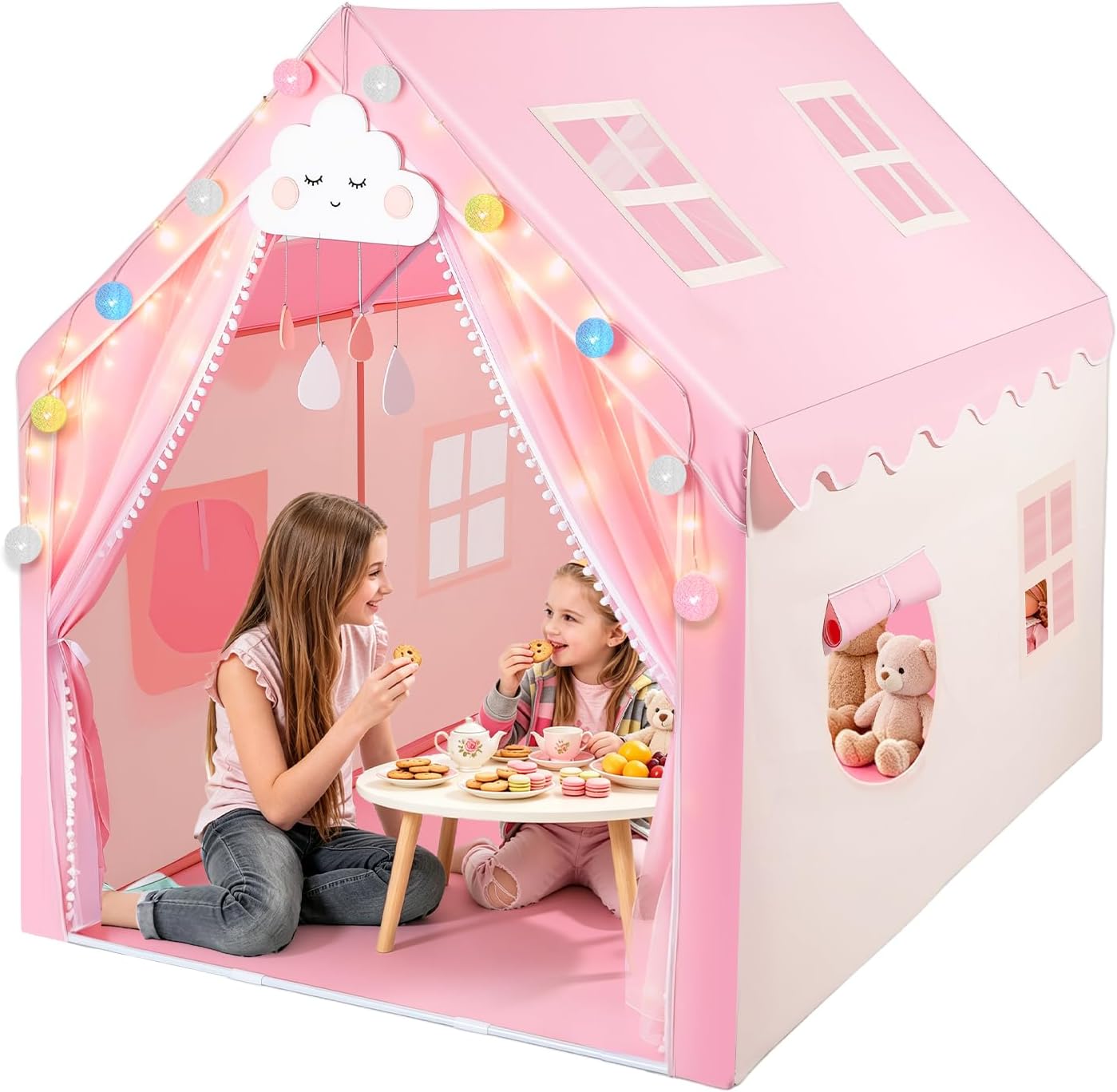 Girls Play Tent Indoor, Large Kids Playhouse, Gifts for Girls Ages 3-6