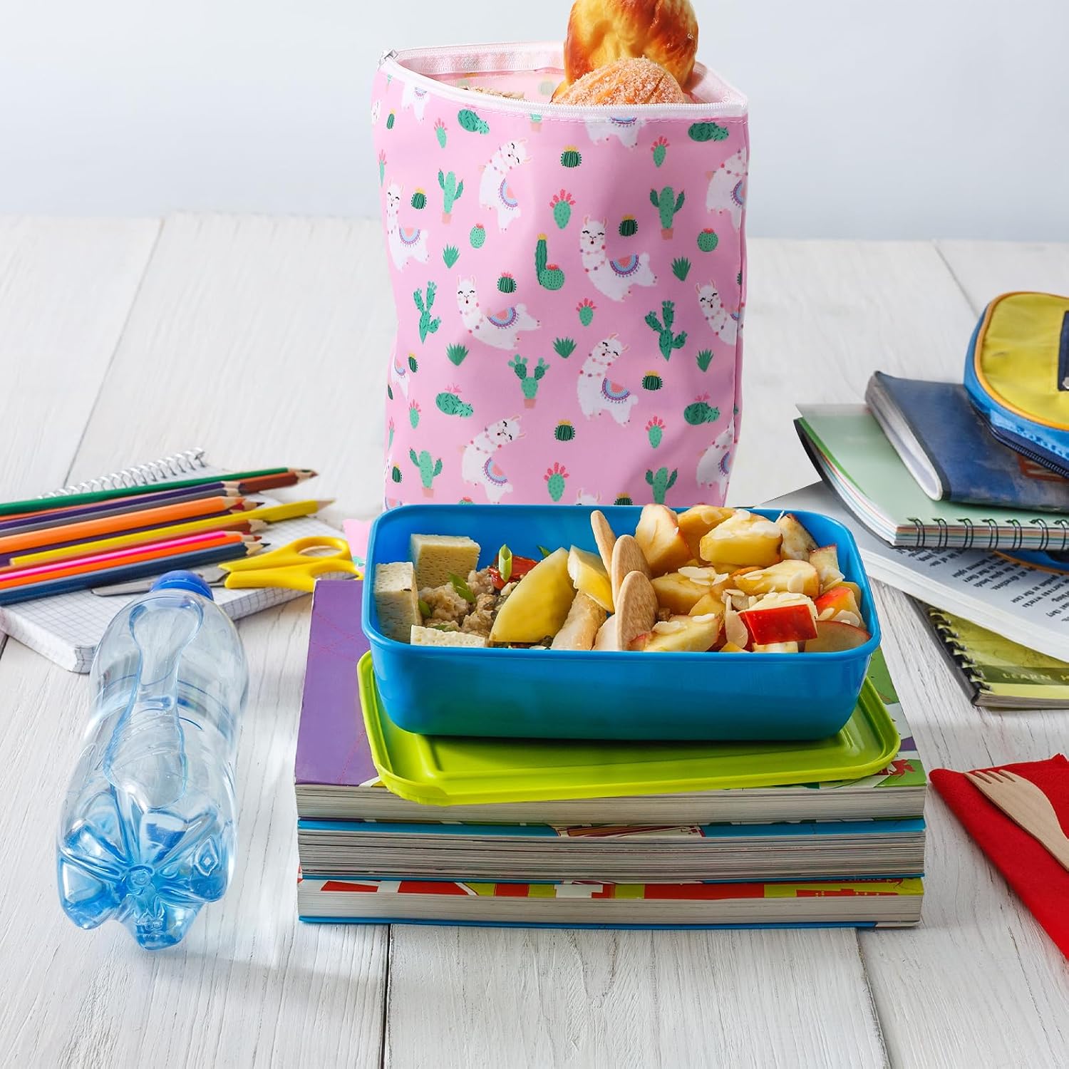 Paterr 4 Pcs Sandwich Bag Reusable Zipper Snack Bags Washable Food Safe Lunch Bags for Kids Students Adults Food (Unicorn)
