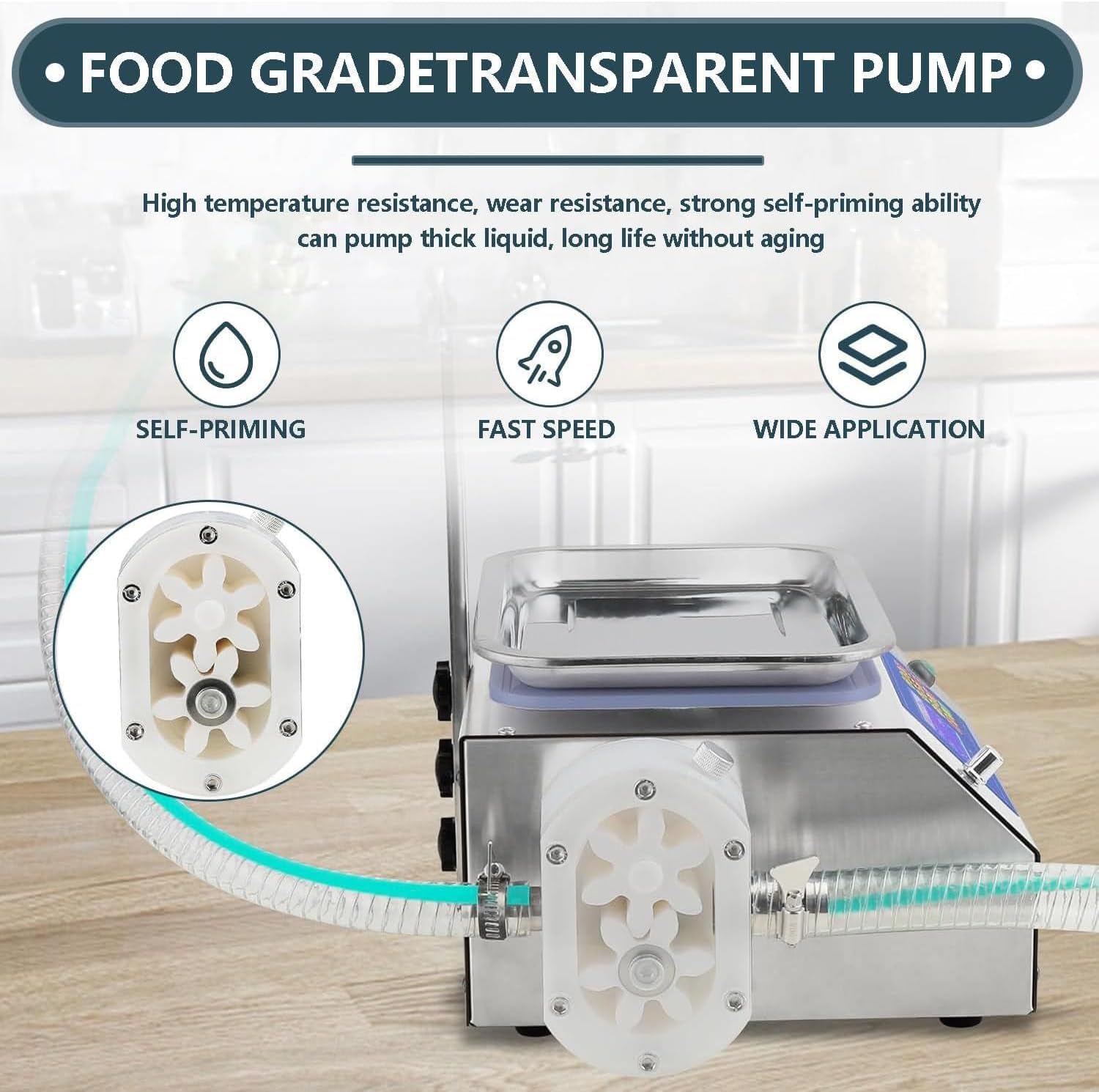 Automatic Honey Filling Machine, Viscous Liquid Filling Machine, Automatic Honey Filler 7L/Min with Intelligent Weighing Function, Stainless Steel Precision Dispenser for Sauces, Pastes Plasticpump