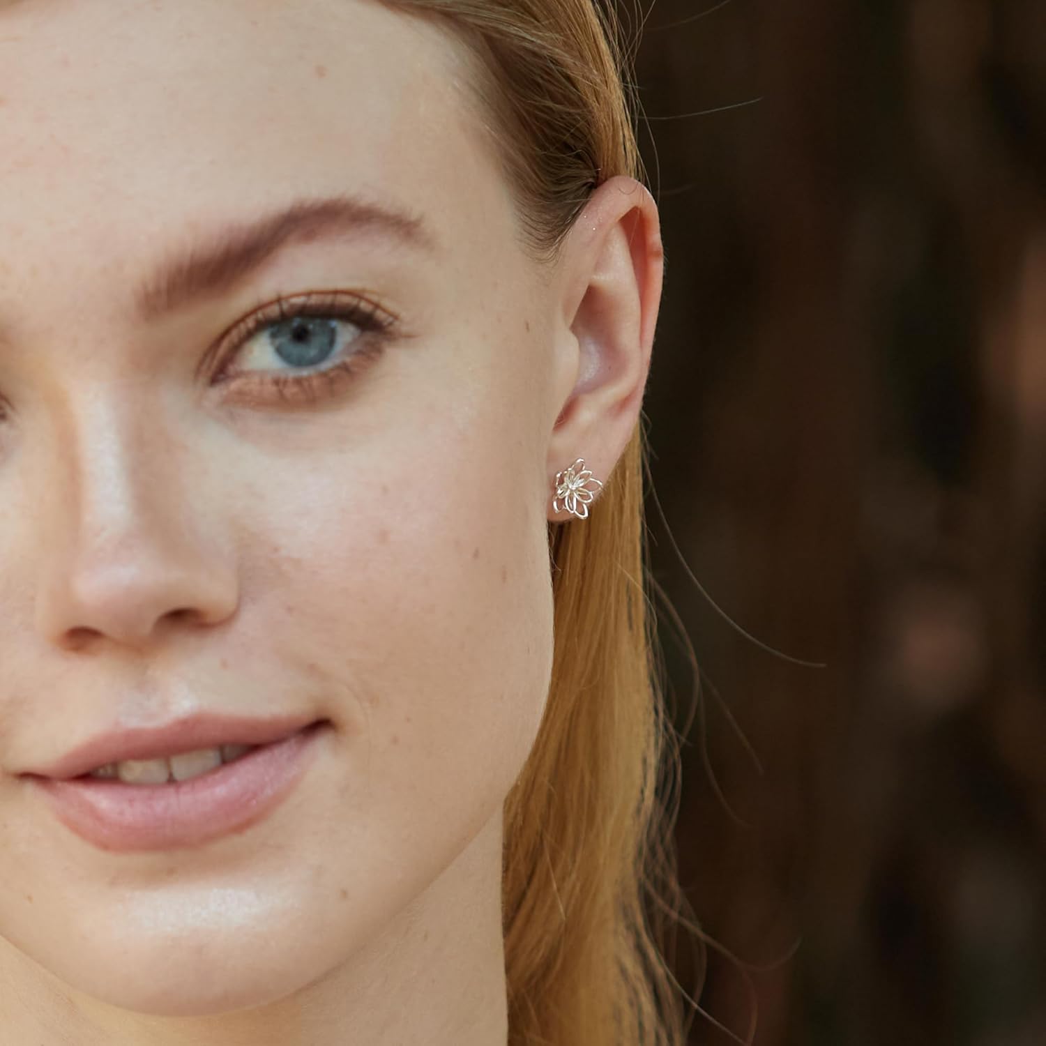 Boma Jewelry Sterling Silver Wire Flower Stud Earrings - Image 3