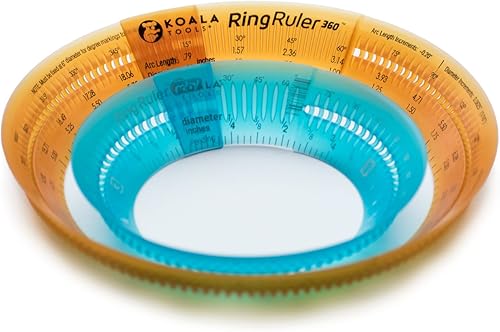 Miniatura 1 de Koala Tools - Mini regla de anillo para plantillas y superficies de círculos, regla circular con diámetro ajustable de 1 a 3.5 pulgadas, herramienta