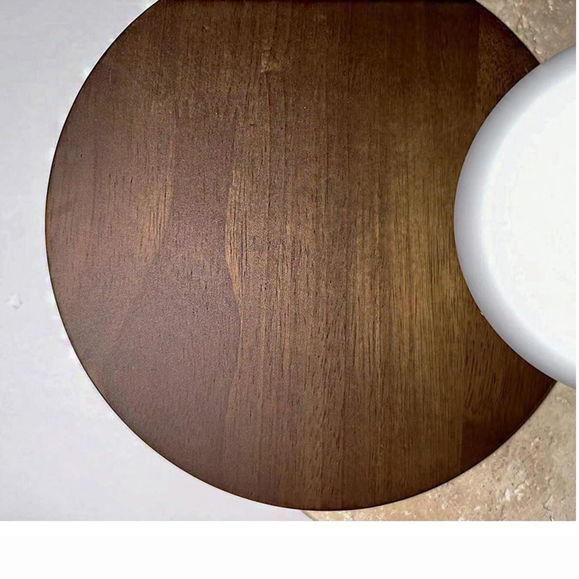 Lampada da Parete Moderna Forma Geometrica Rotonda In Marmo Beige 30 cm