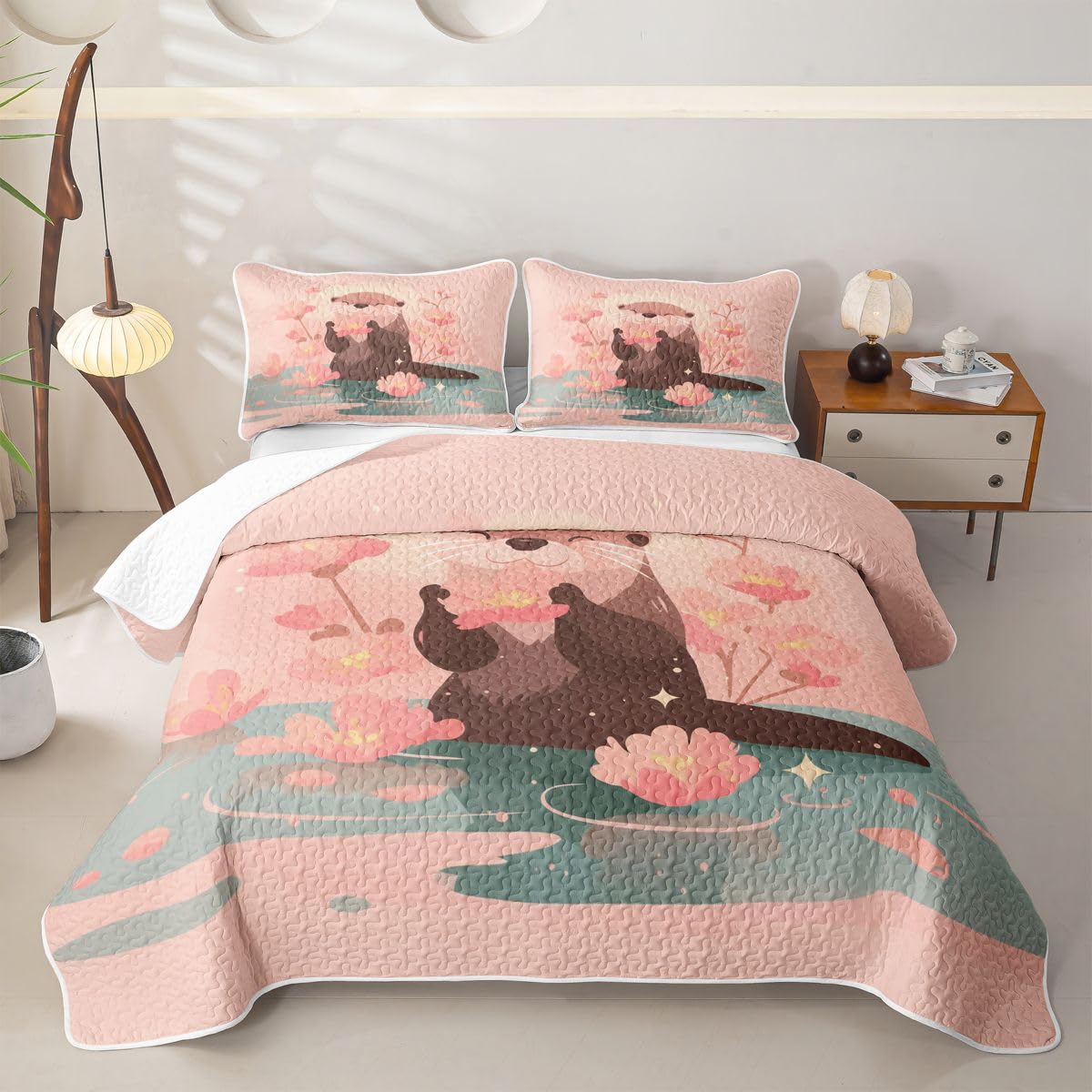 Homewish Set copriletto trapuntato per letto king size