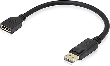 CERRXIAN DP Extension Cable Male to Female 4K Displayport Extension Cable 1.2 Version (30cm)