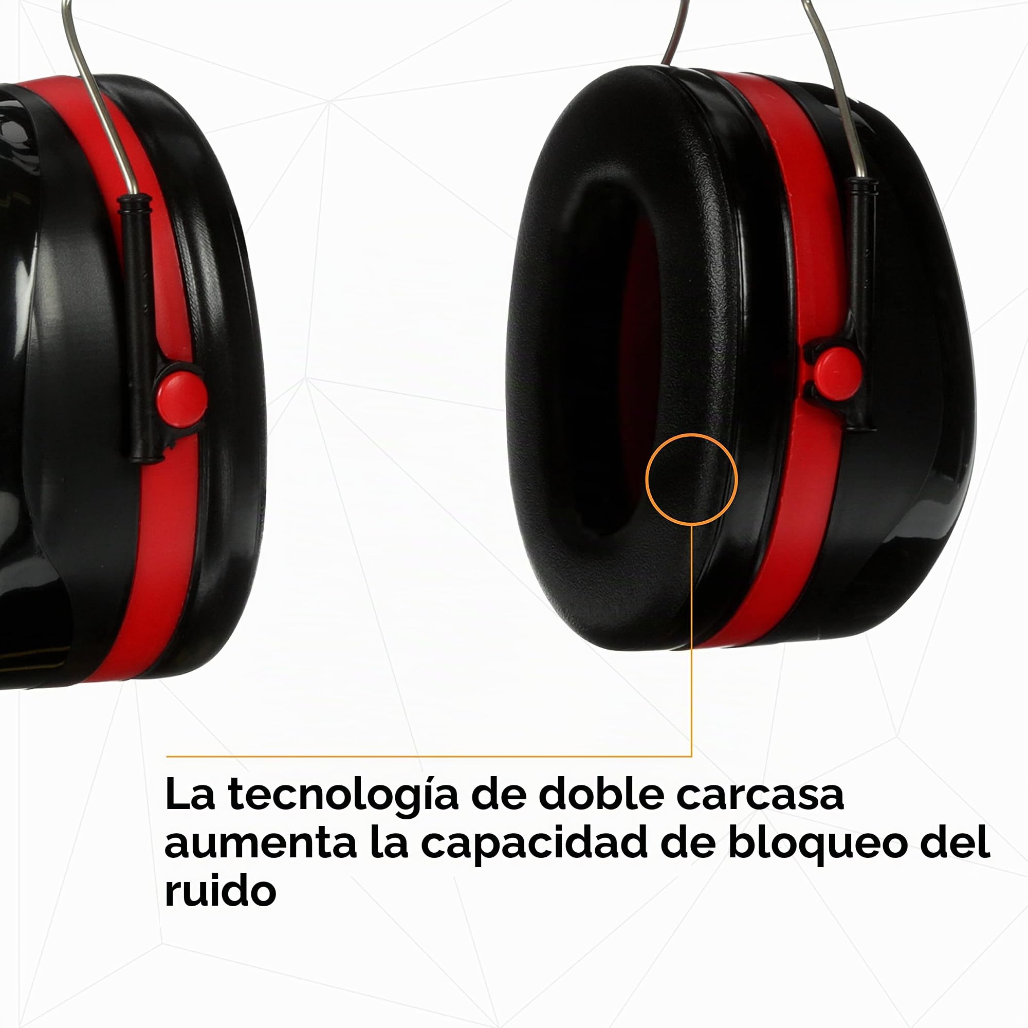 3M Peltor Optime 105 - Orejeras para protección auditiva, Black And Red, Optime 105