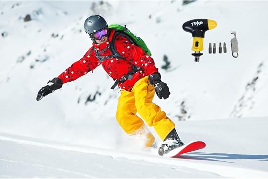 Toko Pocket Driver Multi Tool Compact Ski & Snowboard Binding Adjustment Tool, Travel-Size Tuning Equipment for Skiing & Snowboarding