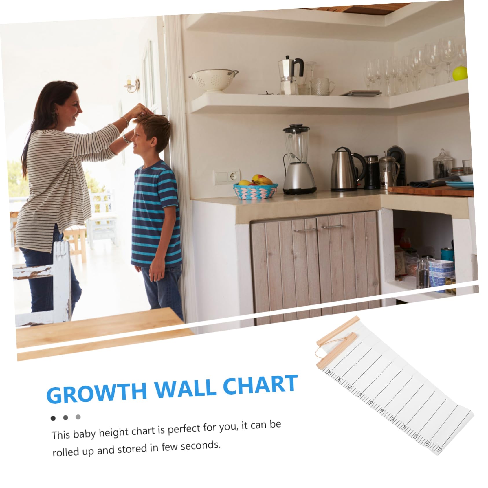 KOMBIUDA Hanging Height Ruler for Removable Wall Growth Chart Easy to Install Cute Cartoon Design for Nursery Bedroom Living and Kindergartens Wall Height Measurement