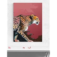 Postermanya Cheetah's Stride,  ita Ad m  Dijital Sanat Poster - Afi  - Dekoratif Duvar Poster