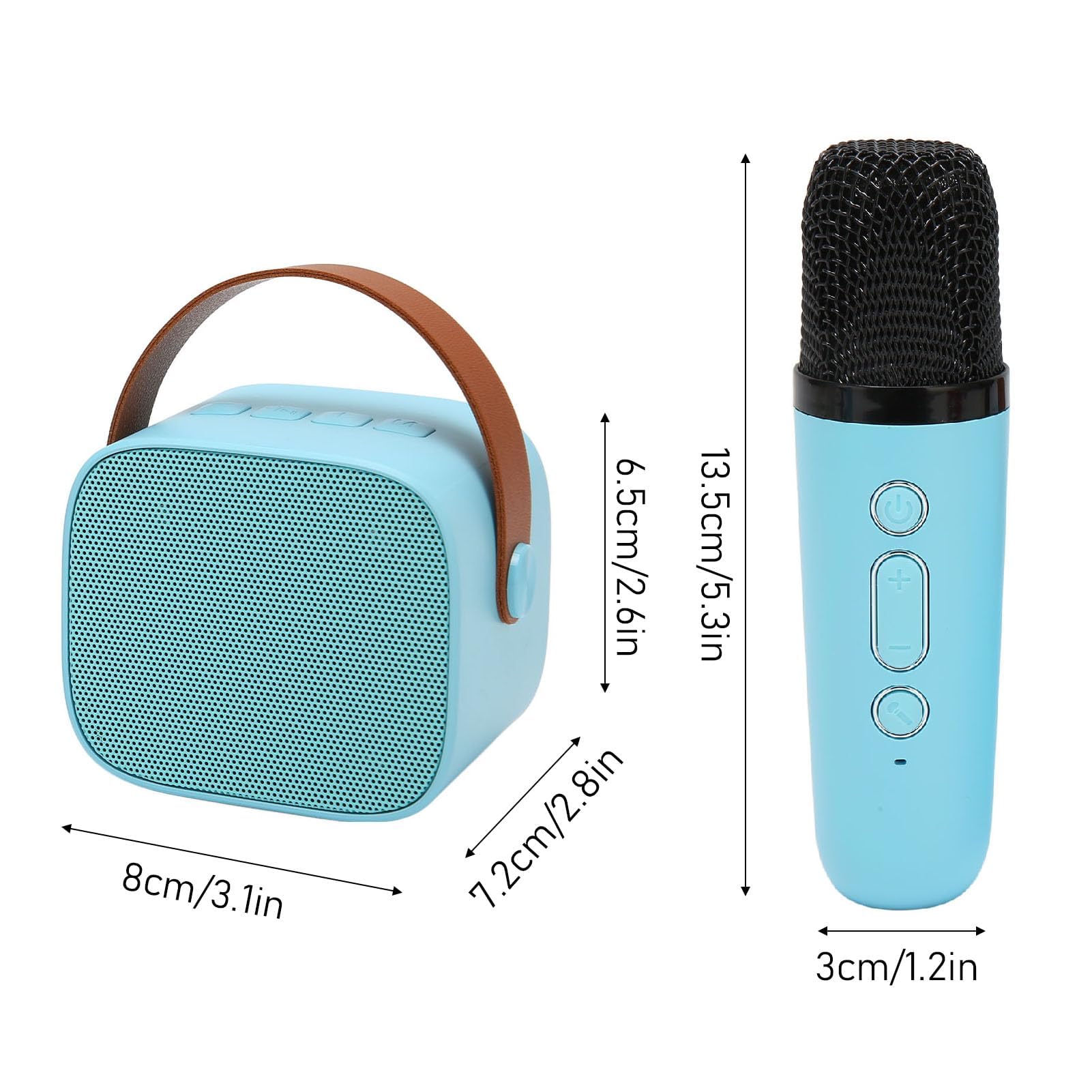 Tragbare Bluetooth Karaoke Maschine mit 2 Mikrofonen, 512GB erweiterbar, für Heimpartys, KTV, Kinder und Erwachsene