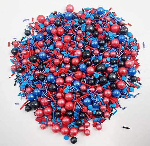 Miniatura 4 de Spiderman - Gránulos comestibles para decoración de pasteles, 4.2 onzas, para decoración de cupcakes, decoraciones de helados, caramelos comestibles