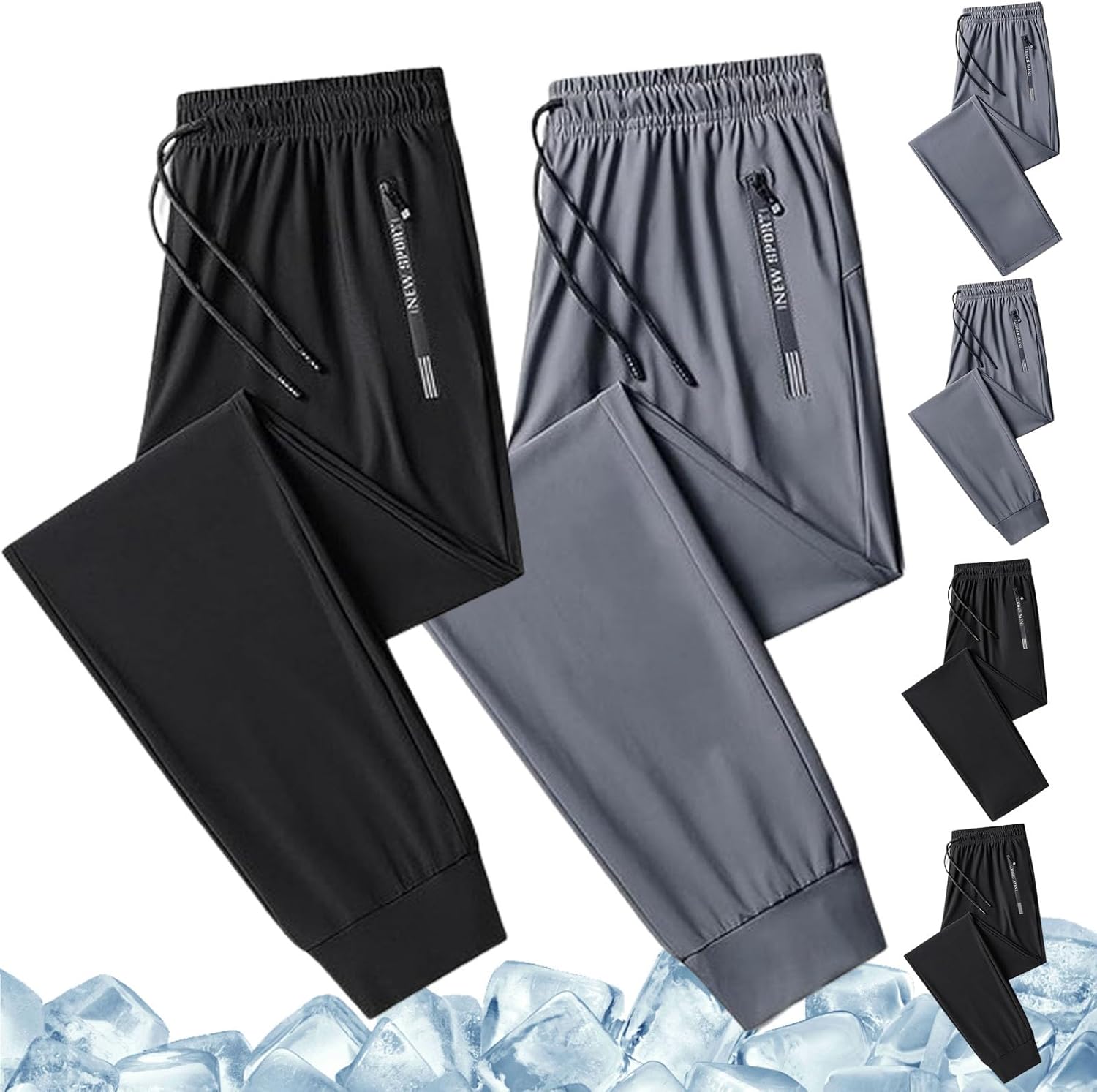Stretch Ice Silk Breathable Straight Casual Unisex Pants, Unisex Ultra Stretch Quick Drying Pants, Pants with Pockets