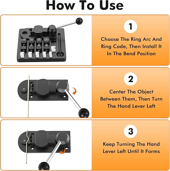 Ring Bending Tool Kit,Complete Spoon Ring Making Kit with Ring Bender Tool, ring Maker Machine for DIY Jewelry, for Beginners & Professionals, Ideal for Holidays like Christmas,Valentines Day