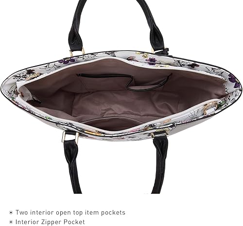 Miniatura 6 de DASEIN - Bolsa de mano para mujer bolsa tipo bandolera asa superior bolsa plana para trabajar