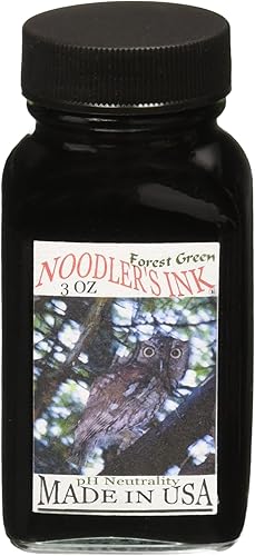 Tinta Noodler's Ink para plumas estilográficas, 3 oz, Verde bosque Tinta Noodler's Ink para plumas estilográficas, 3 oz, Verde bosque