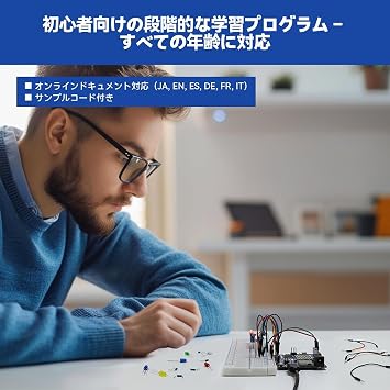 SunFounder Elite Explorer Kit - Original Arduino Uno R4, RoHS Compliant, Bluetooth IoT, Super Starter Kit, Technical Support, Online Tutorials & Video Courses English for Beginners & Engineers