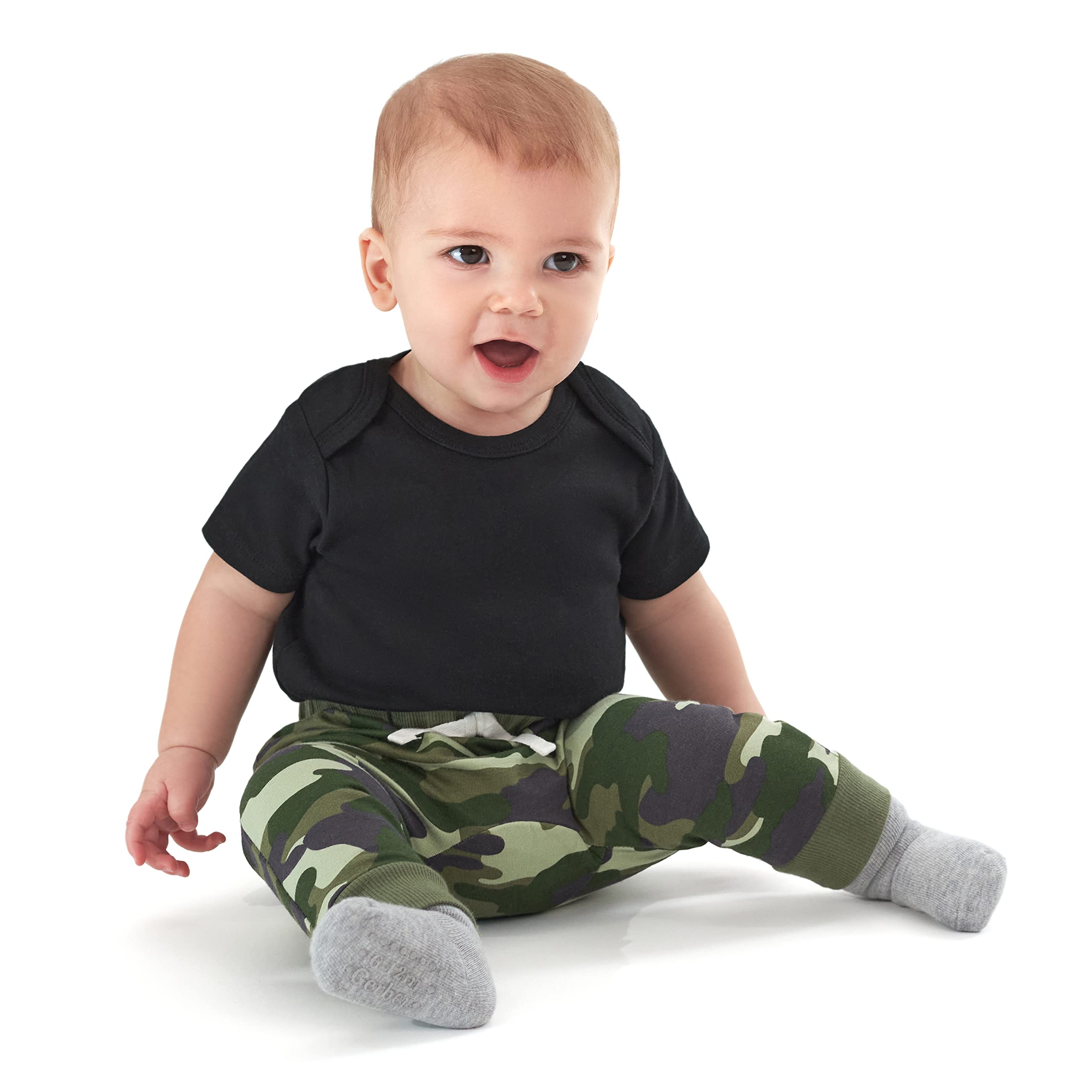 Gerber - Paquete de 3 pantalones deportivos para niños pequeños