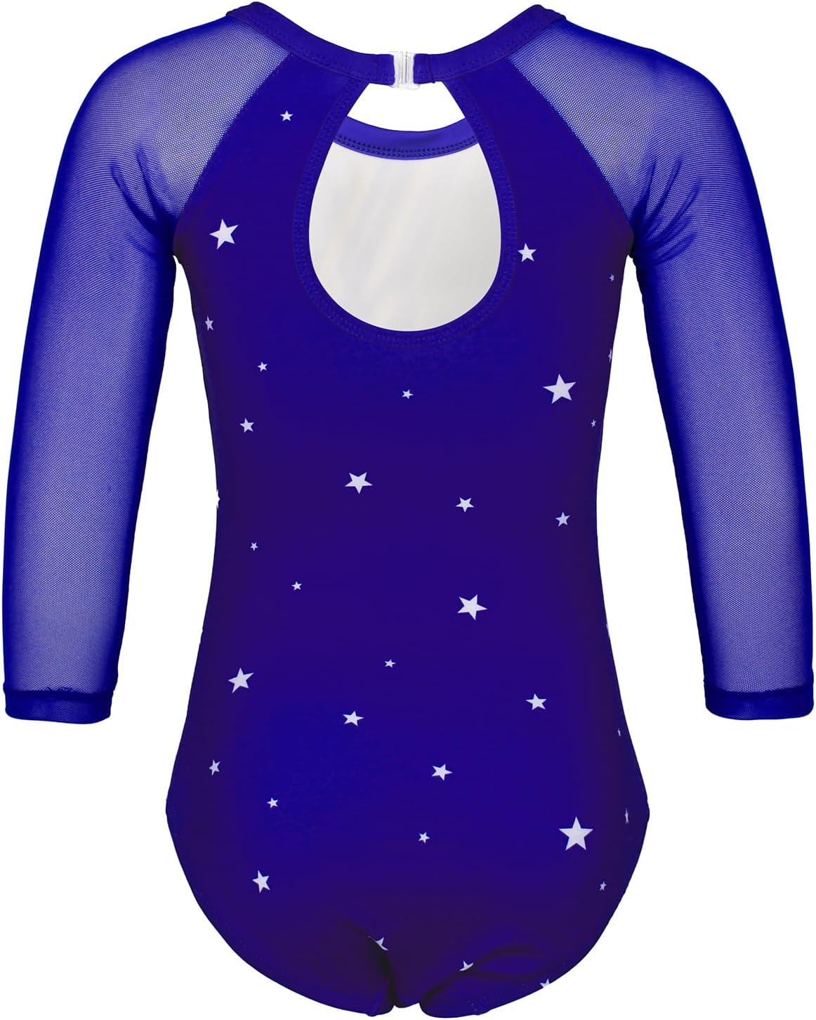 Gymnastics Leotards for Girls With Shorts Sparkly Ballet Dance Long Mesh Sleeve - Image 2