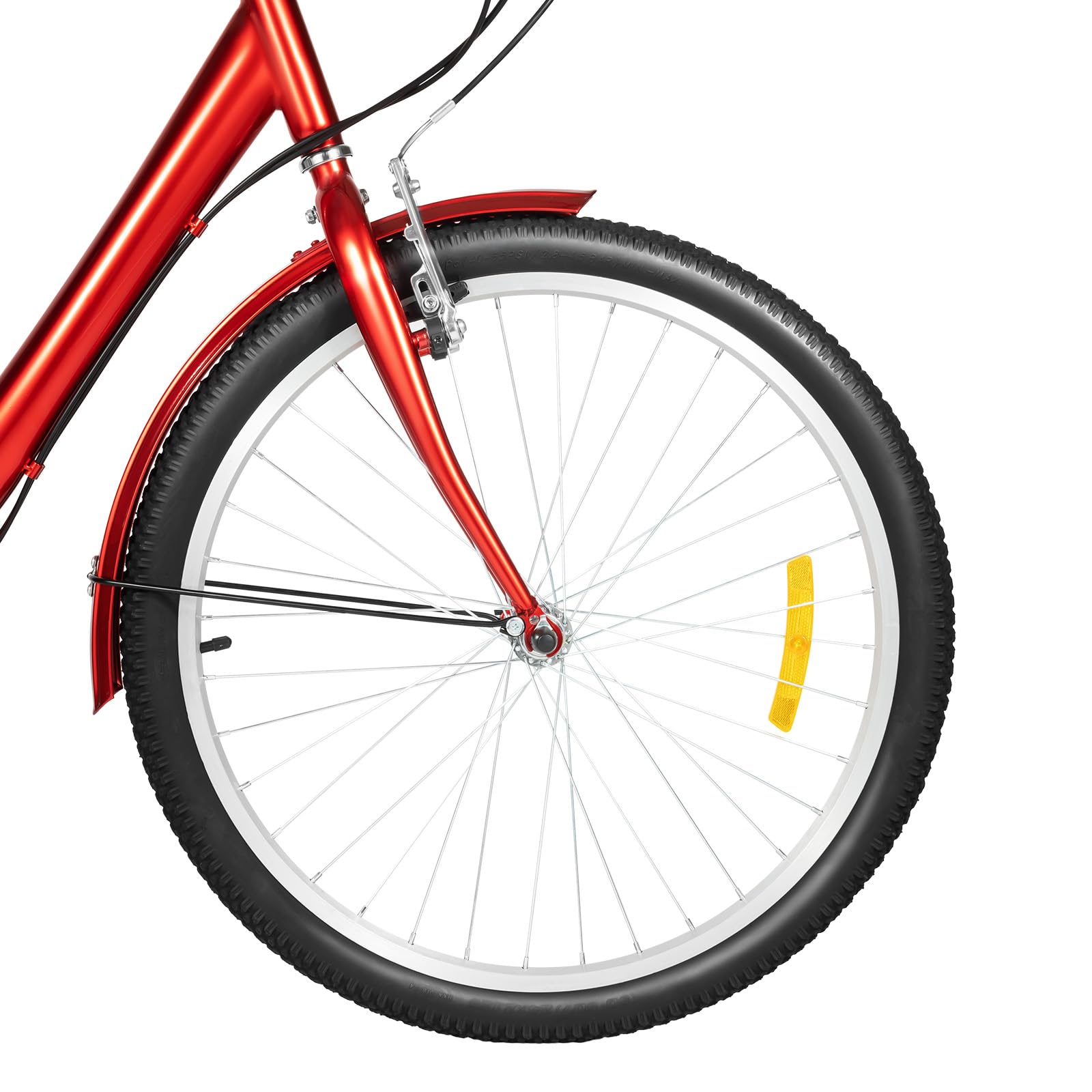 Tricycle pliable 24 pouces pour adulte - Vélo 3 roues et 7 vitesses - Avec panier de courses - Rouge