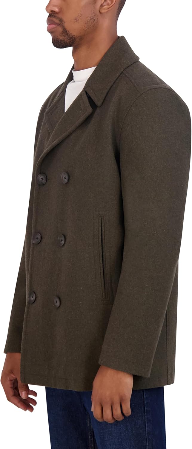 Nautica Men's Wool Blend Peacoat – Double-breasted Winter Coat, Regular, Big & Tall Sizes - Image 2