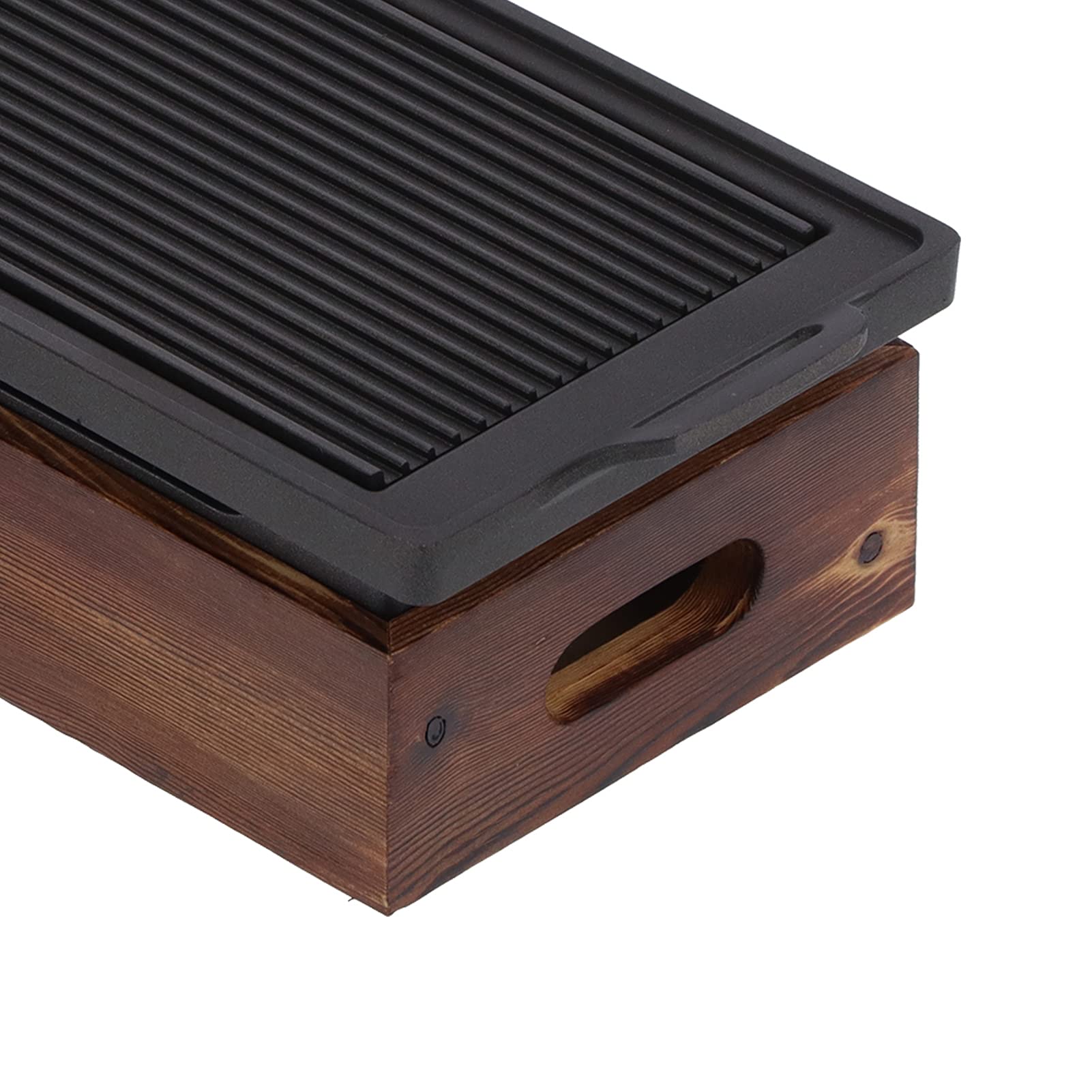 Ejoyous Piastra per Barbecue Piastra per Barbecue Antiaderente Vassoio per Griglia in Lega di Alluminio 12,5 X 5,9 X 3,6 Pollici Design di Scarico dell'olio Riscaldamento Uniforme per la Famiglia